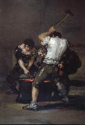 Francisco Goya The Forge oil painting on canvas